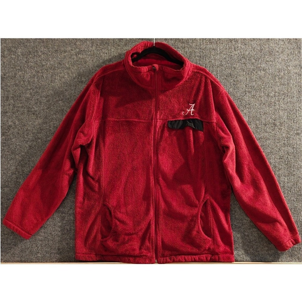 Pressbox Alabama Crimson Tide Fleece Jacket Women XL Red Full Zip Gameday
